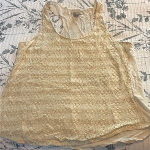 Cream & Gold Knit Tank